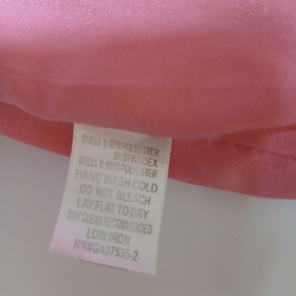 Monteau Pink Scallop Hem Sleeveless Dress - Size Small - Picture 6 of 9